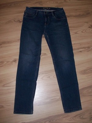 Blaue BLUE FIRE Co. Jeans Modell Nancy mit leichter Used-Waschung  W30 L32