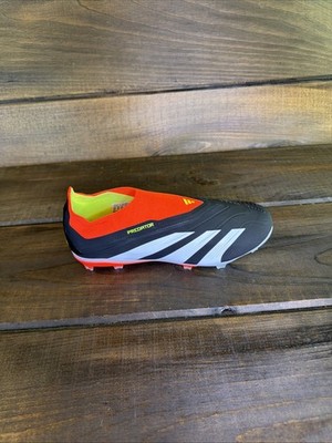 NEW Adidas Predator Elite Laceless FG Black & Orange Soccer Cleats Boy Sz 5.5 Y