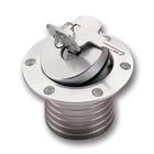 Mocal Flush Fit Lockable Fuel Cap In Polished Finish - Integral Filler Neck