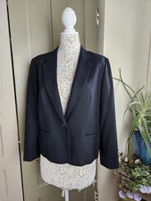 Pendleton 100 Wool Black Professional Blazer Jacket USA Women's Medium