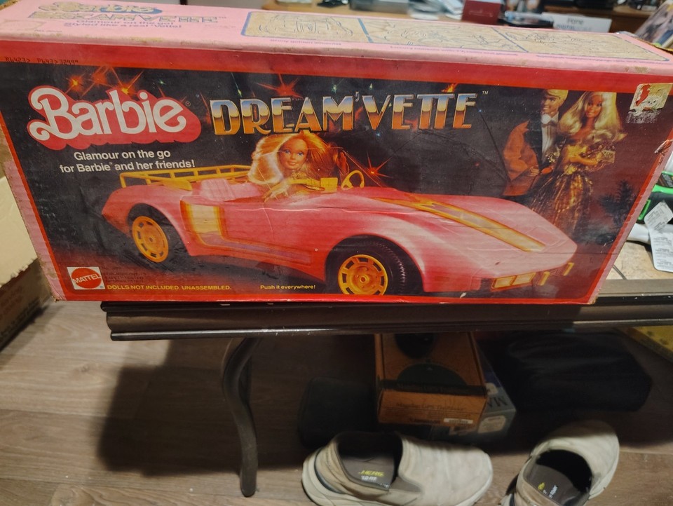 Barbie Ultra Vette 1985 – Voiture Rose Estrela Brésil – Avec Sa Boîte – Occasion