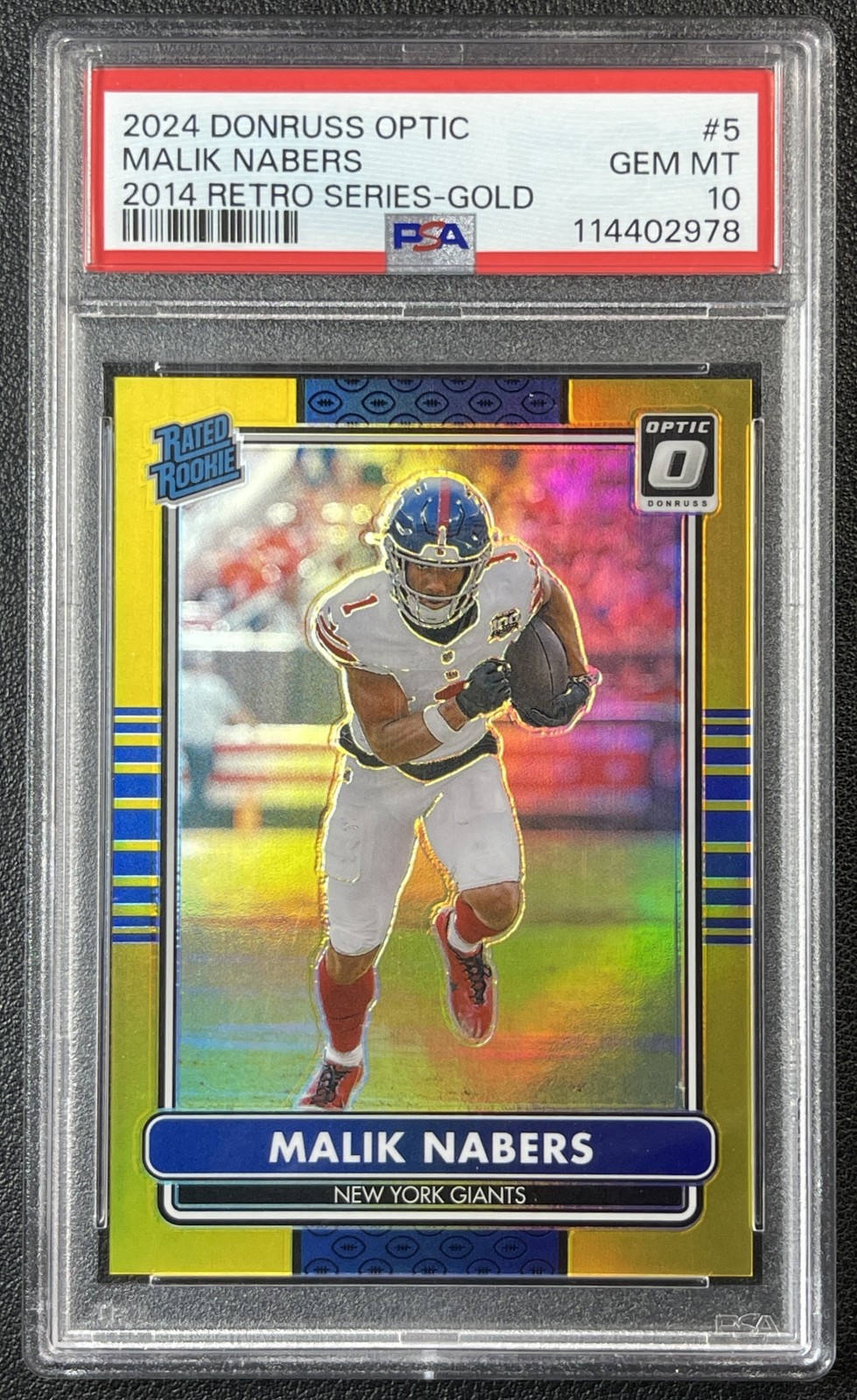 Malik Nabers Panini Donruss Optic 2014 Retro Series #5 Gold