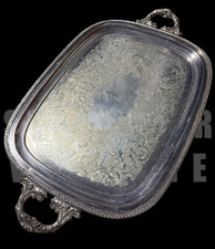 Vintage Victorian Wallace Silver Plated Serving Tray EPNS N6712 England USA 20"