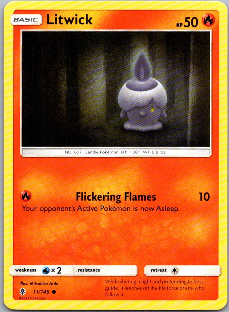 Litwick 11/145 SM - Guardians Rising Common Normal NM