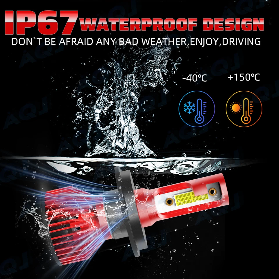 For Mitsubishi Mirage 2014-2023 LED Headlight Hi/Lo+Fog light Combo Bulbs 6000K Foto 3 de 4