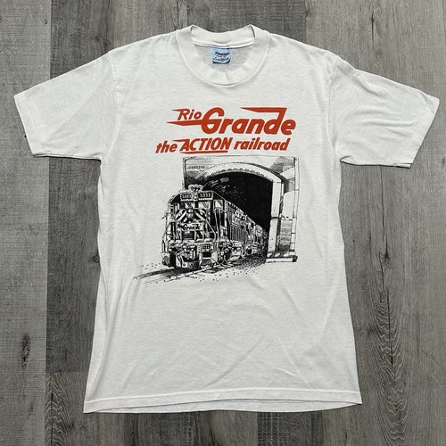 Stedman Super 50 Adult Medium Rio Grande Railroad T-Shirt 80s Vintage Rare USA