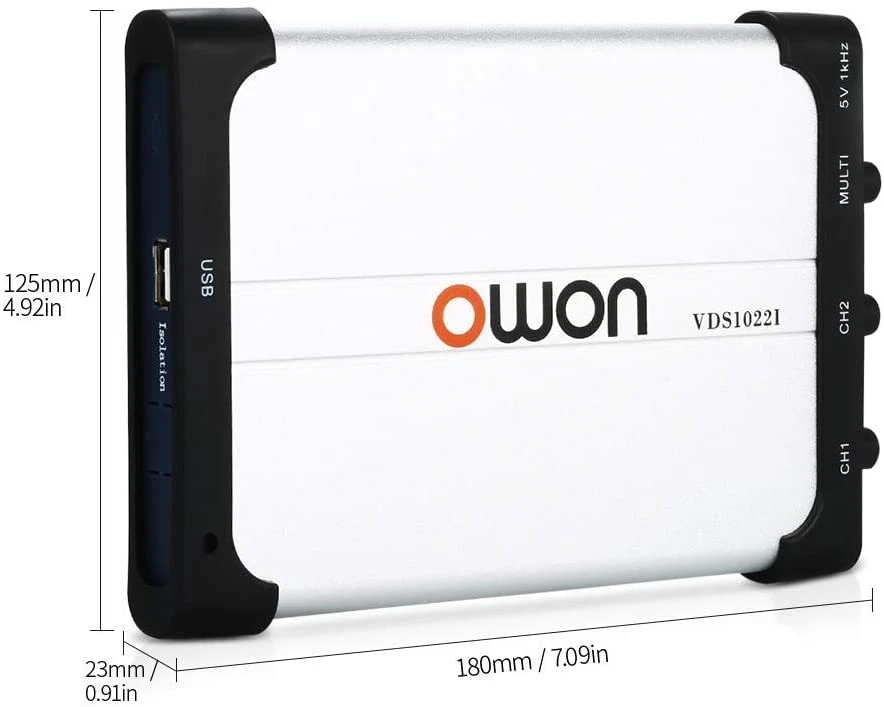OWON VDS1022i USB Oscilloscope PC Base with Isolation Function 2 Channels 25MHz - Image 4 of 4