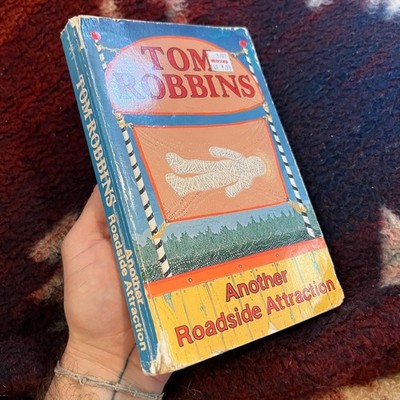VTG 1971 Tom Robbins Another Roadside Attraction Book Blue Paperback USA 1990s