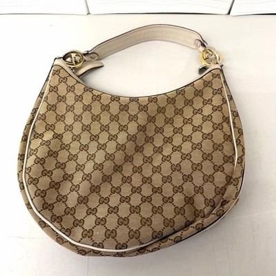 GUCCI GG Twins, Shimaline 232962 Bronze Leather Shoulder Bag