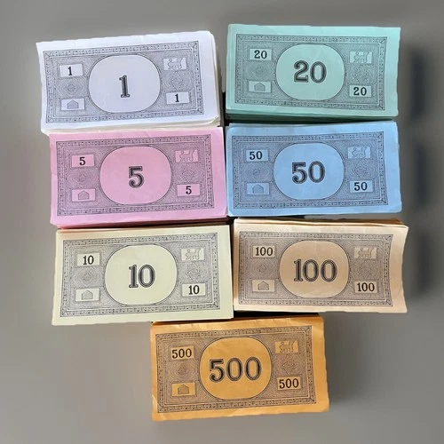 1961 Monopoly Original Money Cash Dollars Replacement 244 Pieces Parker Bros VTG