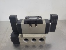 SURPLUS NEW SMC NVFS5400-6FZ-06T 5-Port Solenoid Valve w/ Manifold  