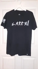 SWAT tactical entry team American Spartan Apparel men's large black t-shirt.