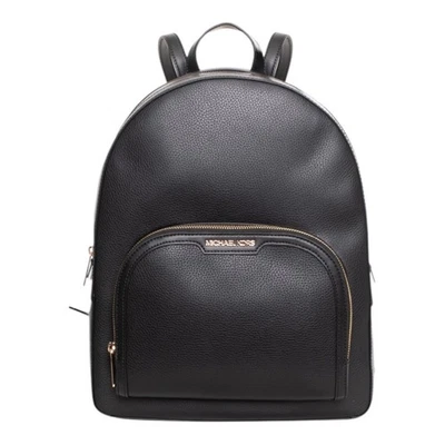 MICHAEL KORS JAYCEE Sac À Dos Noir Or Logo Chic NEUF - Photo 1/3
