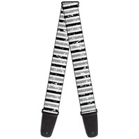 Guitar Strap - Vertical Stripes White/Black/Gray (Us Import) ACC NEU