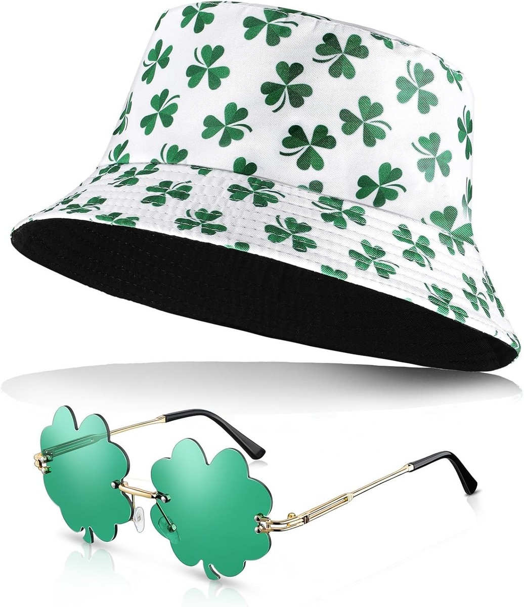 St. Patricks Day Accessories Bucket Hat Clover Four Leaf | eBay