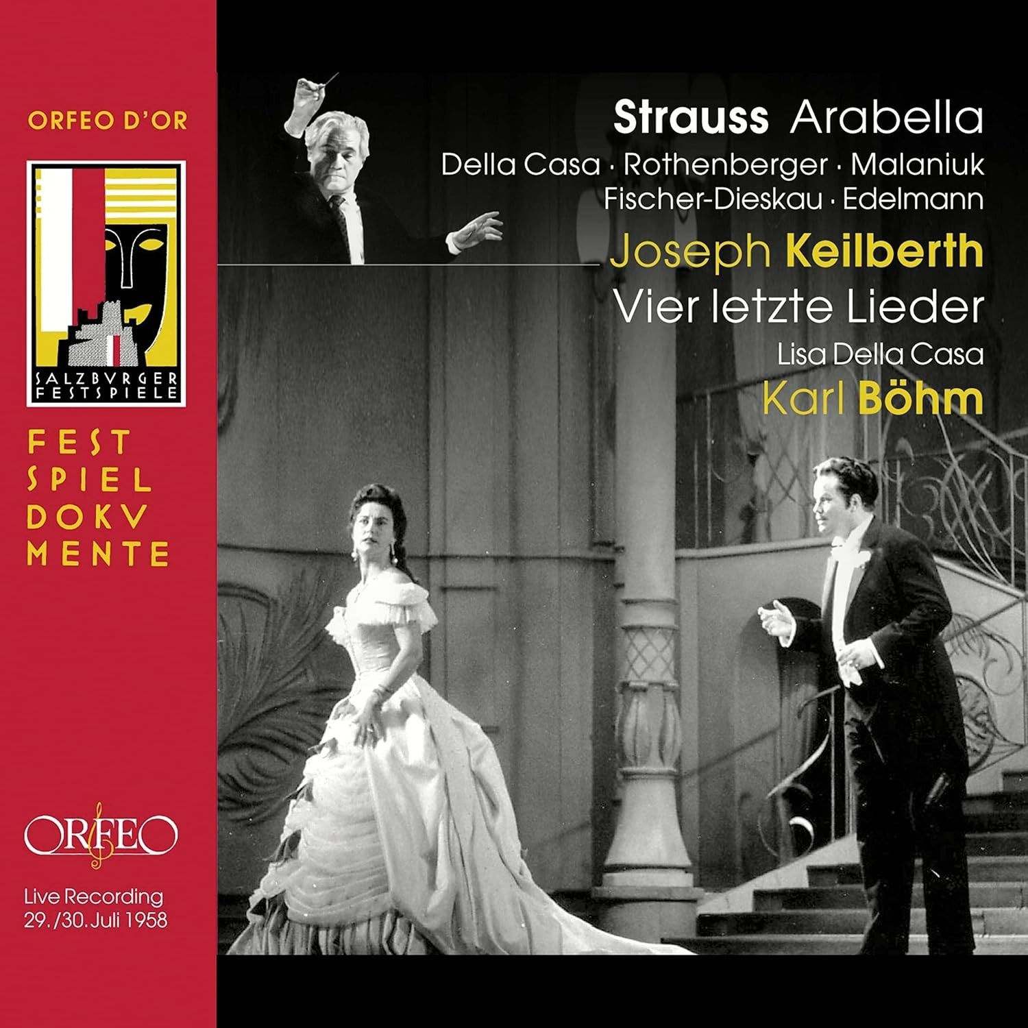 Strauss Arabella Lisa Della Casa Joseph Keilberth Live 1958 Orfeo 3 CD