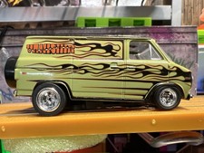 Custom Slot Car Boogie Van Heavy Metal 4 Gear Tuned Auto World Chassis