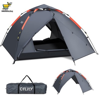 Camping Zelt 3 Personen  leicht aufstellbar Pop Up Veranda