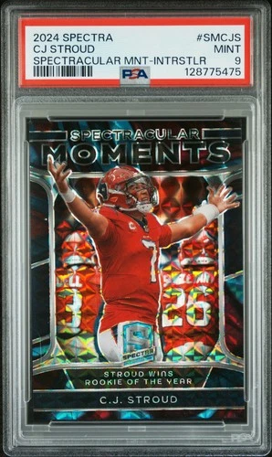 2024 PANINI SPECTRA SPECTRACULAR MOMENTS INTERSTELLAR CJ STROUD 3/50 PSA 9