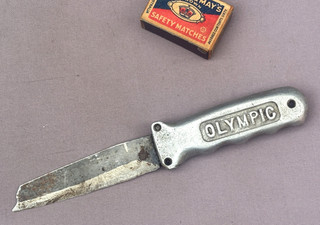 Vintage DUNLOP OLYMPIC Aluminium Handle KNIFE Tyre Tire Mechanic...