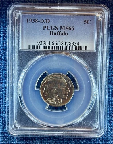 1938-D/D PCGS MS66 Superb Gem BU Buffalo, Flashy, Original!