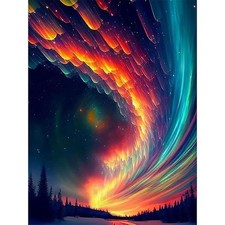 Aurora Paint By Numbers Kit For Adults Beginners DIY Canvas Oil Art 19x15