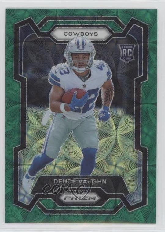 2023 Panini Prizm Rookies Green Scope 34/75 Deuce Vaughn #324 Rookie RC 10ek