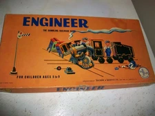 Selchow & Righter 1957 - ENGINEER - The Rambling Railroad Game (Complete)