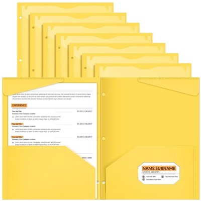 Henoyso 36 Pcs Plastic 2-Pocket Folders, Letter Size, 3-Hole Punched Office/Scho