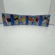 DC Comics 6 Glass Set Batman Superman Wonder Woman Joker Harley Catwoman