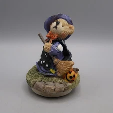 Halloween Witch Bear Jar Candle Topper Fall Decor 3 inch Talls