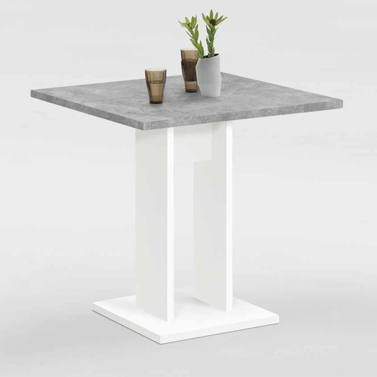 Table design Sanary blanche et grise 77 cm pour optimiser les petits espaces - 2