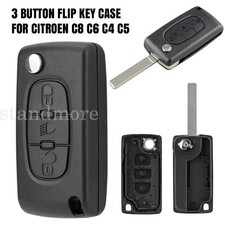 3 Button Flip Remote Key Fob Case CE0523 For CITROEN C8 C6 C4 C5 GRAND PICASSO