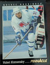 Pinnacle 1992-93 Valeri Kamensky #244 Quebec Nordiques NHL Ice Hockey Card