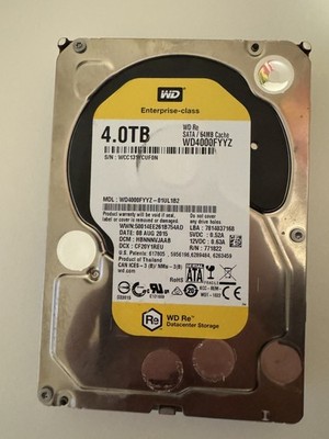 WD Re WD4000FYYZ-01UL1B2 4TB Enterprise 3.5'' SATA 64MB HDD Hard Disk Drive #2