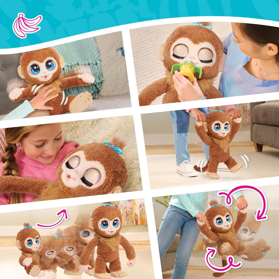 Furreal Mono Interactivo de Peluche Realista 15 дюймов Juguete para Ninos 4 Anos - Изображение 2 из 4