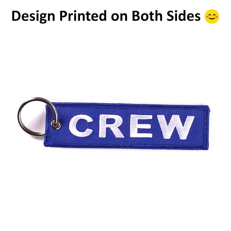 Airline Crew Pilot Flight Attendant Blue Aircraft Keychain Luggage