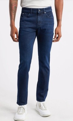 BOSS Hugo Boss Men s Delaware Slim Fit Jeans Dark Wash Mid Rise Sz 34x30