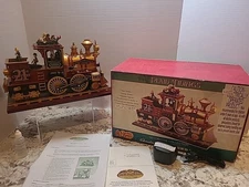 Cracker Barrel Animated Musical Christmas Cannonball Train w/16 Songs Locomotive
