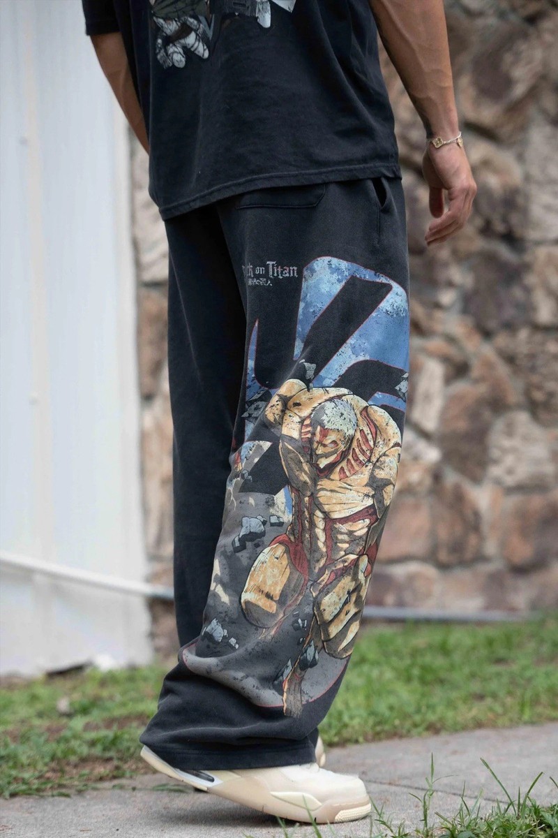 YoungLA 2128 Attack on Titan Baggy Joggers Titan at War AoT Size
