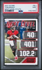 2021 SCORE NEXT LEVEL STATS #NL1 TOM BRADY PSA 9 MINT
