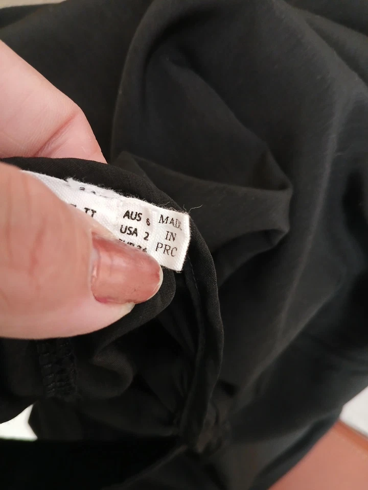 Vestido Pink Stitch Para Mujer 2 Negro Maxi Correa de Espagueti Ajustable Mezcla de Rayón Foto 3 de 4