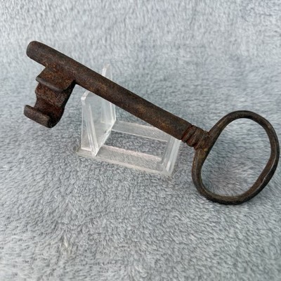 Vtg Antique Authentic Skeleton Key Large 6.5  Iron Door Gate Trunk  B88