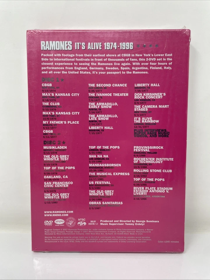 NEW! Ramones - It's Alive 1974-1996 2007, 2-Disc Set The Ultimate Double Live - Image 2 of 4
