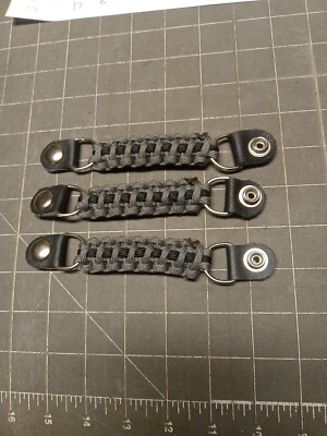 Vest extenders  GRAY BLACKLINE paracord Light  EXCLUSIVELY Made By Stitch!!!!