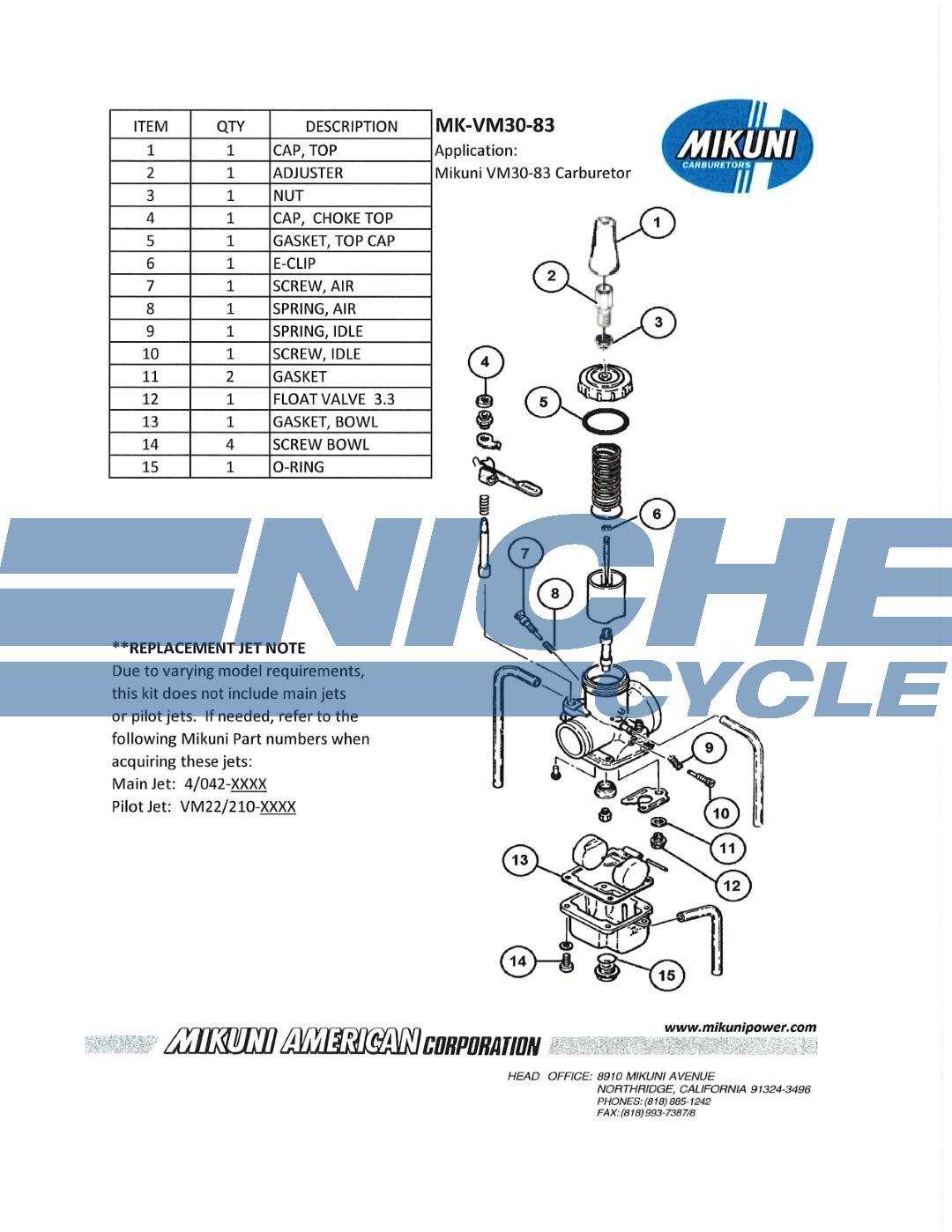 Aguja Jet P0 Serie 159 Original Mikuni Para Carburador VM30-VM36 | VM34/159-P0, Fabricado En Japón