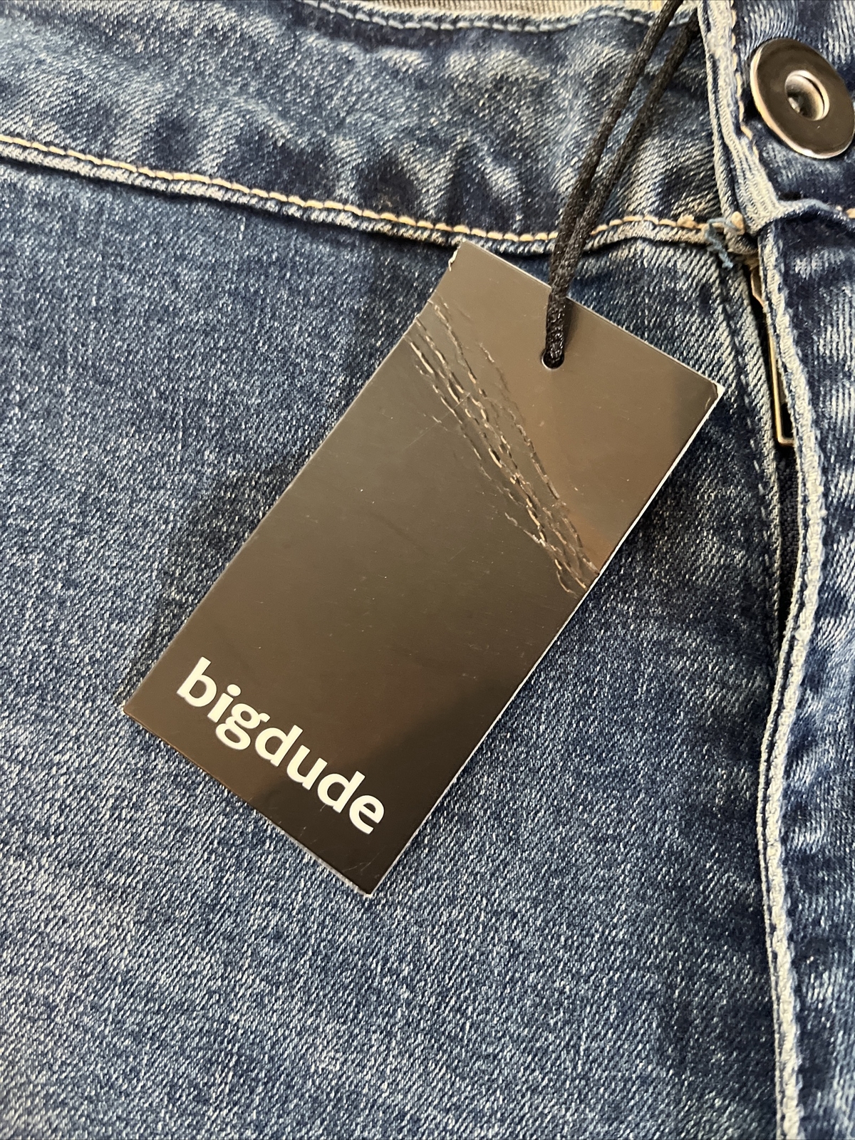 BigDude Men's Size 50 (waist 49) Medium Washed Denim Shorts NWT - View 3