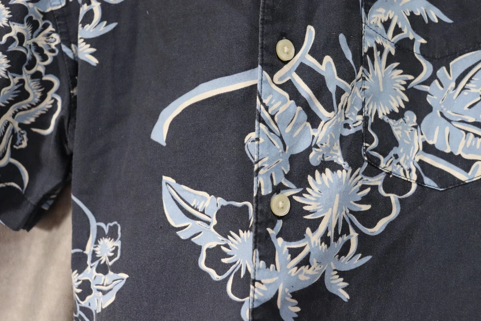 Old Navy Boy's Blue Short Sleeve Button Up Shirt Beach Theme Print Size 10 - Image 2 of 4