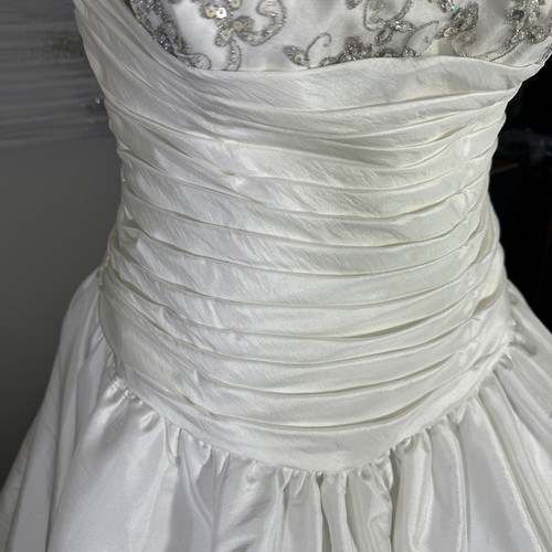 Mori lee By Madeline Gardner Formal Ball Beaded Dress sz 14 Wedding Gown Sequin - Picture 7 of 24