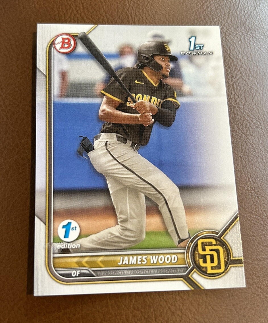 2022 Bowman 1st Edition James Wood 1st Bowman BPPF-108 Nationals Rookie RC